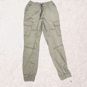 George Cream Cargo Pants with Relaxed Fit